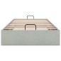 vidaXL Ottoman-Bett ohne Matratze Hellgrau 80x200 cm Samt vidaXL Ottoman-Bett ohne Matratze Hellgrau 80x200 cm Samt
