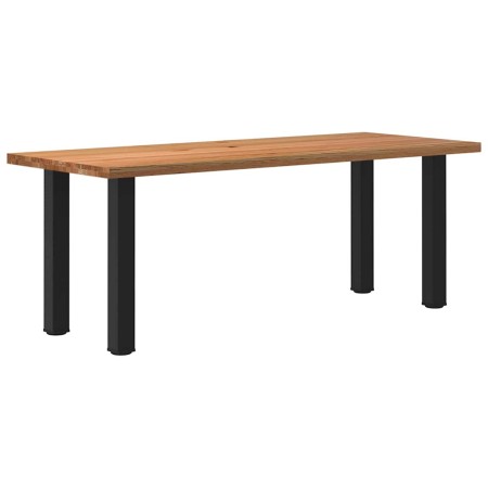 vidaXL Esstisch Hellbraun 200x80x74 cm Massivholz Eiche Rechteckig