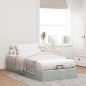vidaXL Ottoman-Bett ohne Matratze Hellgrau 90x190 cm Samt vidaXL Ottoman-Bett ohne Matratze Hellgrau 90x190 cm Samt