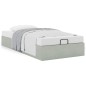 vidaXL Ottoman-Bett ohne Matratze Hellgrau 90x190 cm Samt vidaXL Ottoman-Bett ohne Matratze Hellgrau 90x190 cm Samt