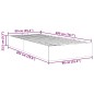 vidaXL Ottoman-Bett ohne Matratze Dunkelgrau 90x200 cm Samt vidaXL Ottoman-Bett ohne Matratze Dunkelgrau 90x200 cm Samt