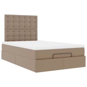 vidaXL Ottoman-Bett mit Matratze Cappuccino-Braun 120x190cm Kunstleder