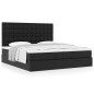 vidaXL Ottoman-Bett mit Matratzen Schwarz 200x200 cm Kunstleder vidaXL Ottoman-Bett mit Matratzen Schwarz 200x200 cm Kunstleder