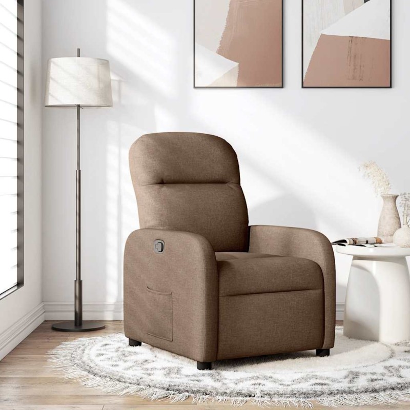 vidaXL Relaxsessel Braun Stoff vidaXL Relaxsessel Braun Stoff