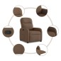 vidaXL Relaxsessel Braun Stoff vidaXL Relaxsessel Braun Stoff