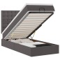 vidaXL Ottoman-Bett mit Matratze & LEDs Grau 90x190 cm Kunstleder vidaXL Ottoman-Bett mit Matratze & LEDs Grau 90x190 cm Kunstleder