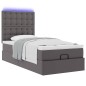 vidaXL Ottoman-Bett mit Matratze & LEDs Grau 90x190 cm Kunstleder vidaXL Ottoman-Bett mit Matratze & LEDs Grau 90x190 cm Kunstleder