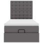 vidaXL Ottoman-Bett mit Matratze & LEDs Grau 90x190 cm Kunstleder vidaXL Ottoman-Bett mit Matratze & LEDs Grau 90x190 cm Kunstleder