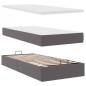 vidaXL Ottoman-Bett mit Matratze & LEDs Grau 90x190 cm Kunstleder vidaXL Ottoman-Bett mit Matratze & LEDs Grau 90x190 cm Kunstleder