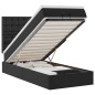 vidaXL Ottoman-Bett mit Matratze & LEDs Schwarz 100x200 cm Kunstleder vidaXL Ottoman-Bett mit Matratze & LEDs Schwarz 100x200 cm Kunstleder
