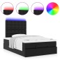 vidaXL Ottoman-Bett mit Matratze & LEDs Schwarz 120x190 cm Kunstleder vidaXL Ottoman-Bett mit Matratze & LEDs Schwarz 120x190 cm Kunstleder
