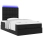 vidaXL Ottoman-Bett mit Matratze & LEDs Schwarz 120x190 cm Kunstleder vidaXL Ottoman-Bett mit Matratze & LEDs Schwarz 120x190 cm Kunstleder