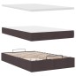vidaXL Ottoman-Bett mit Matratze Dunkelbraun 120x190 cm Stoff vidaXL Ottoman-Bett mit Matratze Dunkelbraun 120x190 cm Stoff