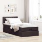 vidaXL Ottoman-Bett mit Matratze Dunkelbraun 90x200 cm Stoff vidaXL Ottoman-Bett mit Matratze Dunkelbraun 90x200 cm Stoff