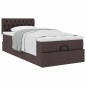 vidaXL Ottoman-Bett mit Matratze Dunkelbraun 90x200 cm Stoff vidaXL Ottoman-Bett mit Matratze Dunkelbraun 90x200 cm Stoff