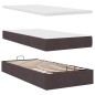 vidaXL Ottoman-Bett mit Matratze Dunkelbraun 90x200 cm Stoff vidaXL Ottoman-Bett mit Matratze Dunkelbraun 90x200 cm Stoff
