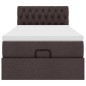 vidaXL Ottoman-Bett mit Matratze Dunkelbraun 90x200 cm Stoff vidaXL Ottoman-Bett mit Matratze Dunkelbraun 90x200 cm Stoff