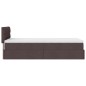 vidaXL Ottoman-Bett mit Matratze Dunkelbraun 90x200 cm Stoff vidaXL Ottoman-Bett mit Matratze Dunkelbraun 90x200 cm Stoff