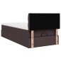 vidaXL Ottoman-Bett mit Matratze Dunkelbraun 90x200 cm Stoff vidaXL Ottoman-Bett mit Matratze Dunkelbraun 90x200 cm Stoff