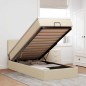 vidaXL Ottoman-Bett mit Matratze Creme 90x190 cm Stoff vidaXL Ottoman-Bett mit Matratze Creme 90x190 cm Stoff