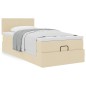 vidaXL Ottoman-Bett mit Matratze Creme 90x190 cm Stoff vidaXL Ottoman-Bett mit Matratze Creme 90x190 cm Stoff