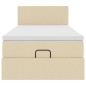 vidaXL Ottoman-Bett mit Matratze Creme 90x190 cm Stoff vidaXL Ottoman-Bett mit Matratze Creme 90x190 cm Stoff