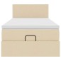 vidaXL Ottoman-Bett mit Matratze Creme 90x190 cm Stoff vidaXL Ottoman-Bett mit Matratze Creme 90x190 cm Stoff