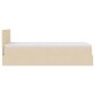 vidaXL Ottoman-Bett mit Matratze Creme 90x190 cm Stoff vidaXL Ottoman-Bett mit Matratze Creme 90x190 cm Stoff