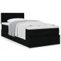 vidaXL Ottoman-Bett mit Matratze Schwarz 90x190 cm Stoff vidaXL Ottoman-Bett mit Matratze Schwarz 90x190 cm Stoff