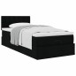 vidaXL Ottoman-Bett mit Matratze Schwarz 90x190 cm Stoff vidaXL Ottoman-Bett mit Matratze Schwarz 90x190 cm Stoff