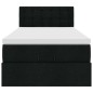 vidaXL Ottoman-Bett mit Matratze Schwarz 90x190 cm Stoff vidaXL Ottoman-Bett mit Matratze Schwarz 90x190 cm Stoff