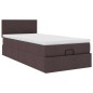 vidaXL Ottoman-Bett mit Matratze Dunkelbraun 90x190 cm Stoff vidaXL Ottoman-Bett mit Matratze Dunkelbraun 90x190 cm Stoff