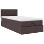 vidaXL Ottoman-Bett mit Matratze Dunkelbraun 90x190 cm Stoff vidaXL Ottoman-Bett mit Matratze Dunkelbraun 90x190 cm Stoff
