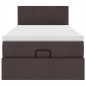 vidaXL Ottoman-Bett mit Matratze Dunkelbraun 90x190 cm Stoff vidaXL Ottoman-Bett mit Matratze Dunkelbraun 90x190 cm Stoff