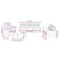 vidaXL 4-tlg. Sofagarnitur mit Kissen Braun Stoff vidaXL 4-tlg. Sofagarnitur mit Kissen Braun Stoff