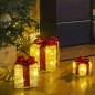 HI LED-Geschenkboxen mit Roten Schleifen 3 Stk. HI LED-Geschenkboxen mit Roten Schleifen 3 Stk.