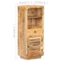 vidaXL Highboard 45x32x110 cm Raues Mangoholz vidaXL Highboard 45x32x110 cm Raues Mangoholz