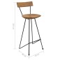 vidaXL Barhocker 2 Stk. Massivholz Teak vidaXL Barhocker 2 Stk. Massivholz Teak