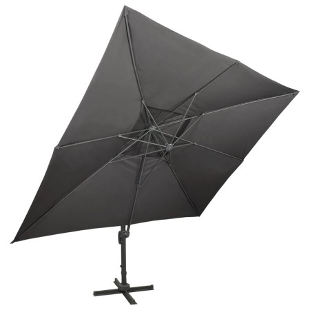vidaXL Ampelschirm mit Lüftung 400x300 cm Anthrazit