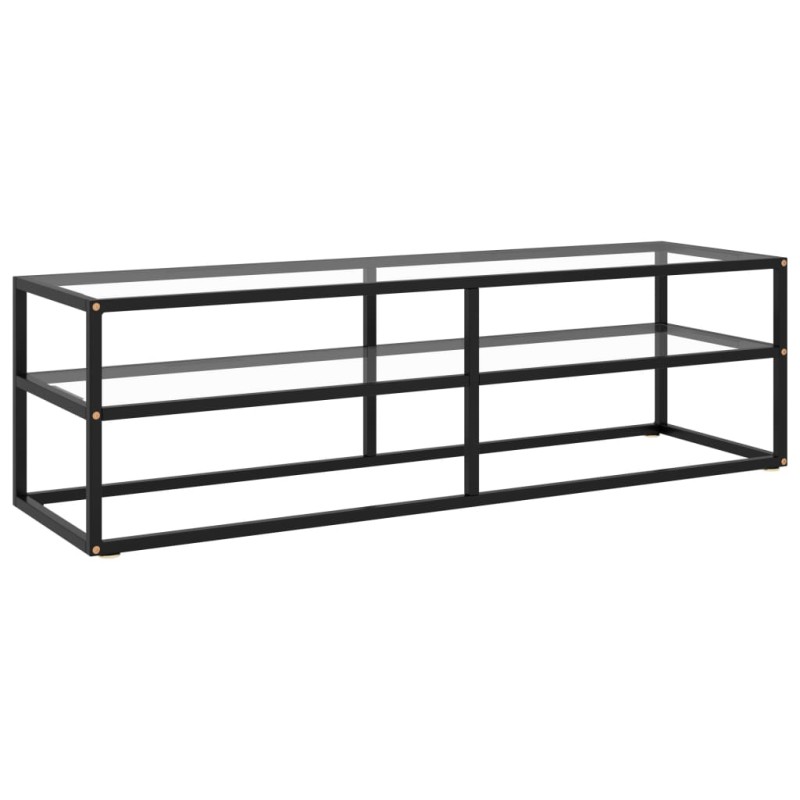 vidaXL TV-Schrank Schwarz mit Hartglas 140x40x40 cm vidaXL TV-Schrank Schwarz mit Hartglas 140x40x40 cm