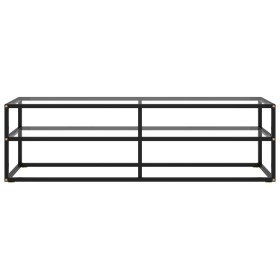 vidaXL TV-Schrank Schwarz mit Hartglas 140x40x40 cm