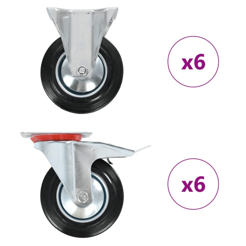 vidaXL 12 Stk. Rollen 160 mm vidaXL 12 Stk. Rollen 160 mm