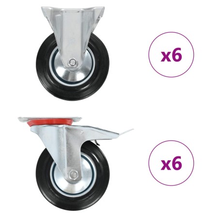 vidaXL 12 Stk. Rollen 160 mm