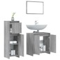 vidaXL 3-tlg. Badmöbel-Set Grau Sonoma Holzwerkstoff vidaXL 3-tlg. Badmöbel-Set Grau Sonoma Holzwerkstoff