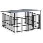 vidaXL Outdoor-Hundezwinger mit Dach Stahl 3,75 m² vidaXL Outdoor-Hundezwinger mit Dach Stahl 3,75 m²
