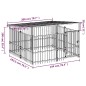 vidaXL Outdoor-Hundezwinger mit Dach Stahl 3,75 m² vidaXL Outdoor-Hundezwinger mit Dach Stahl 3,75 m²