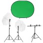 vidaXL Fotostudio-Set mit Leuchten und Hintergrund vidaXL Fotostudio-Set mit Leuchten und Hintergrund