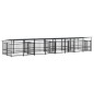vidaXL Outdoor-Hundezwinger mit Dach Stahl 15,02 m² vidaXL Outdoor-Hundezwinger mit Dach Stahl 15,02 m²