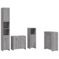 vidaXL 4-tlg. Badmöbel-Set Grau Sonoma Holzwerkstoff vidaXL 4-tlg. Badmöbel-Set Grau Sonoma Holzwerkstoff