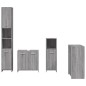 vidaXL 4-tlg. Badmöbel-Set Grau Sonoma Holzwerkstoff vidaXL 4-tlg. Badmöbel-Set Grau Sonoma Holzwerkstoff